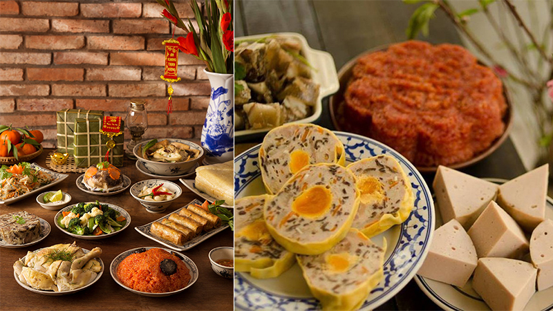 Mâm cơm cúng tất niên miền Bắc
